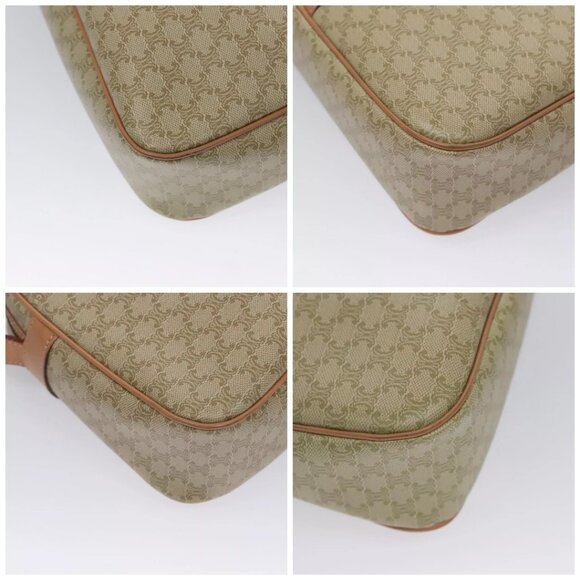 CELINE Macadam Canvas Shoulder Bag Beige Gold Auth mr1099 - Picture 15 of 16